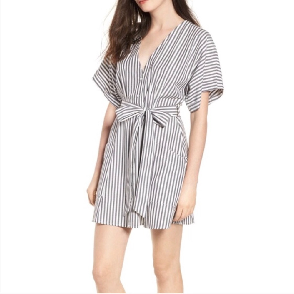 Nordstrom BP button front belted dress